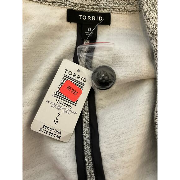 Torrid Womans Trench style Blazer/Jacket Size 0 NWT - Picture 5 of 7